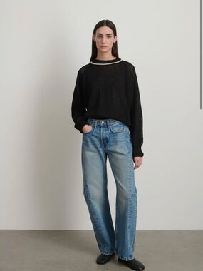 B SIDES vintage lasso slim Washed Blue Jeans